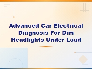 Advanced Car Electrical Diagnosis for Dim Headlights Under Load